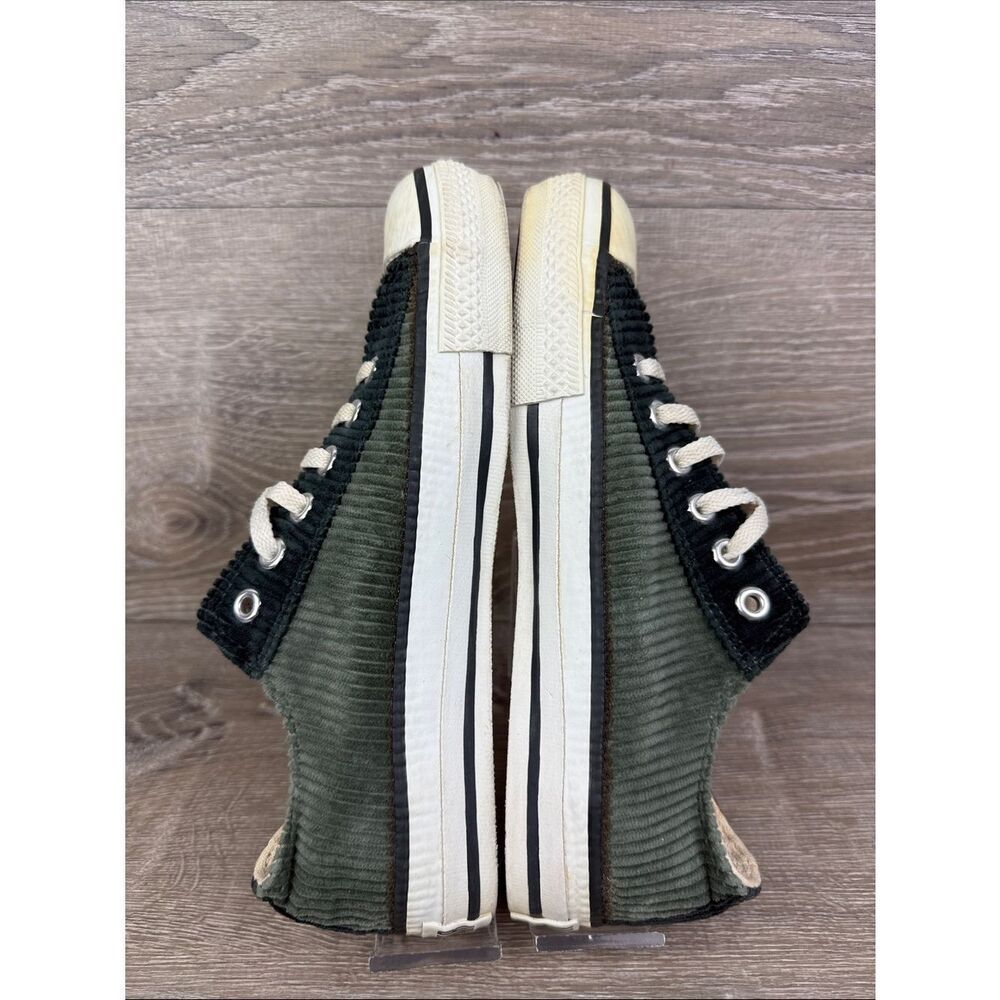 Vtg Converse All-Star Men’s Sz 6/Womens 8 Low Green Corduroy Sneakers Made in US - Picture 10 of 12